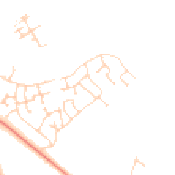 Daytime road noise heatmap for PE28 4BP
