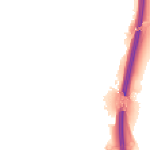 Night-time road noise heatmap for PE28 4DF