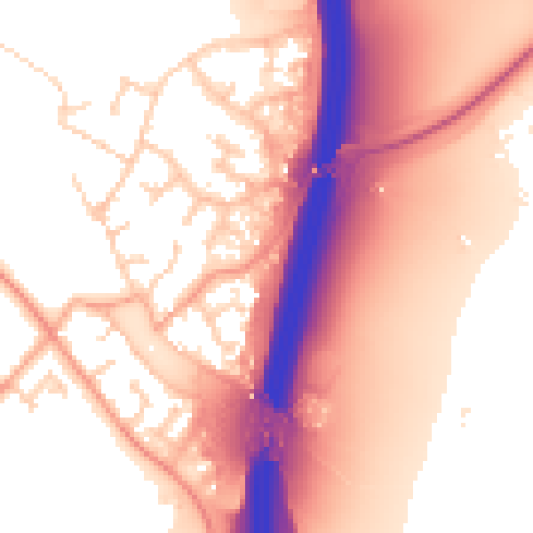 Daytime road noise heatmap for PE28 4DN