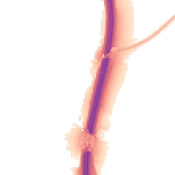 Night-time road noise heatmap for PE28 4DN