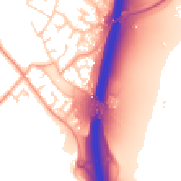 Daytime road noise heatmap for PE28 4DR