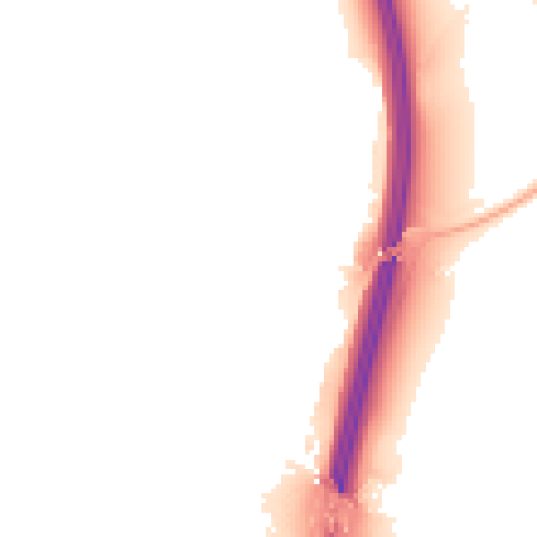 Night-time road noise heatmap for PE28 4EB
