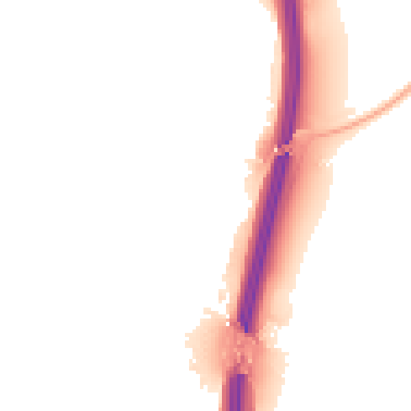 Night-time road noise heatmap for PE28 4ED