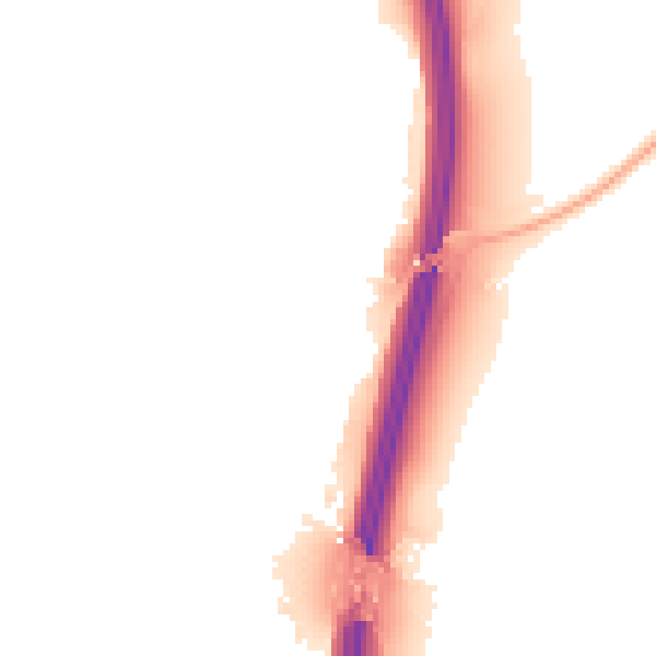 Night-time road noise heatmap for PE28 4EE