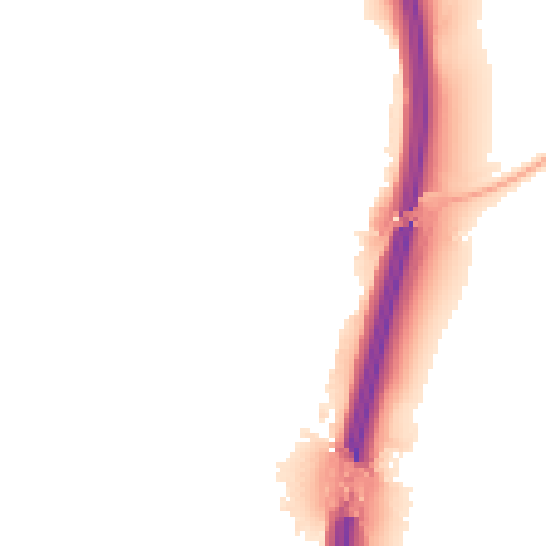 Night-time road noise heatmap for PE28 4EF