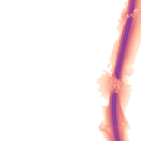 Night-time road noise heatmap for PE28 4ES