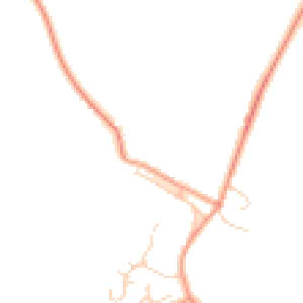 Daytime road noise heatmap for PE28 4FJ