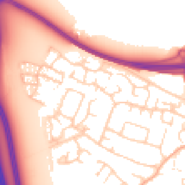 Daytime road noise heatmap for PE28 4FQ