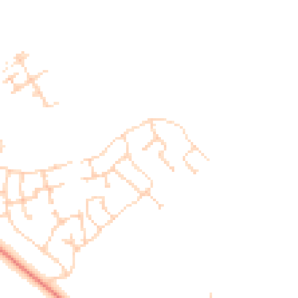 Daytime road noise heatmap for PE28 4FY