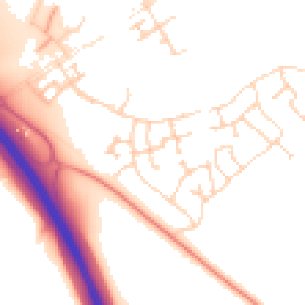 Daytime road noise heatmap for PE28 4GH