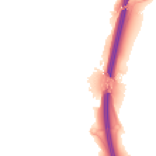 Night-time road noise heatmap for PE28 4HD