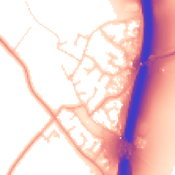 Daytime road noise heatmap for PE28 4HP