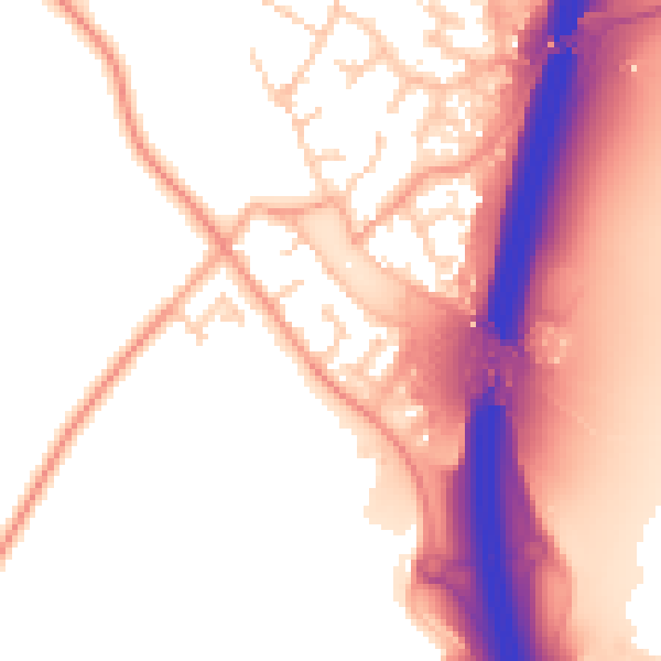 Daytime road noise heatmap for PE28 4HR