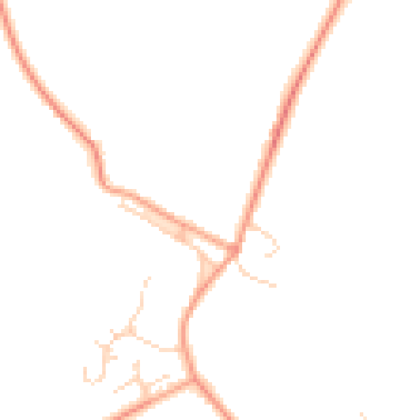 Daytime road noise heatmap for PE28 4JE