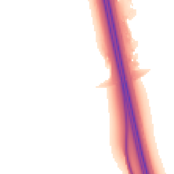 Night-time road noise heatmap for PE28 4JG