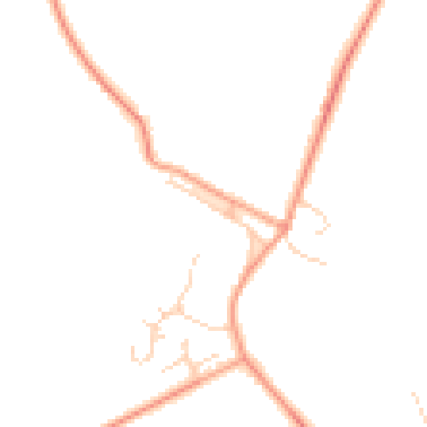 Daytime road noise heatmap for PE28 4JP