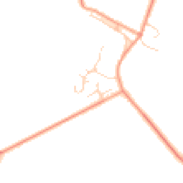 Daytime road noise heatmap for PE28 4JT