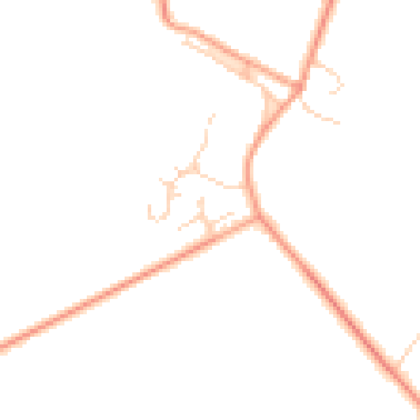 Daytime road noise heatmap for PE28 4JY