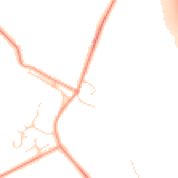 Daytime road noise heatmap for PE28 4LB