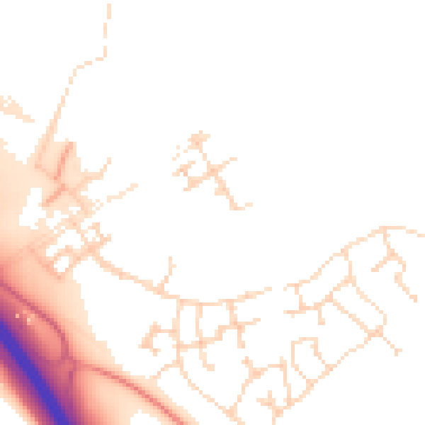 Daytime road noise heatmap for PE28 4LS