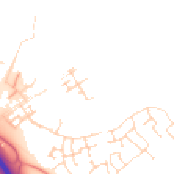 Daytime road noise heatmap for PE28 4LU
