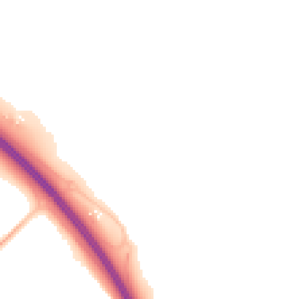 Night-time road noise heatmap for PE28 4LX
