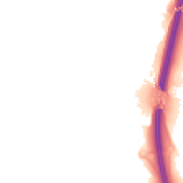 Night-time road noise heatmap for PE28 4WT