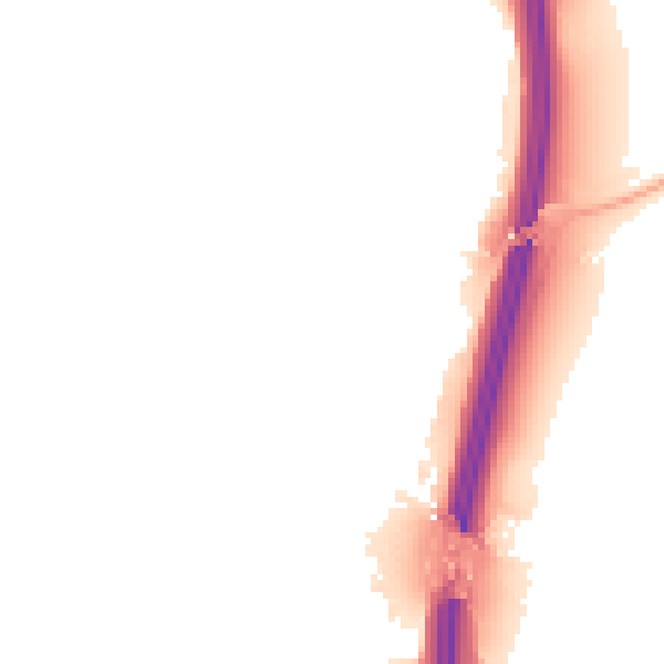 Night-time road noise heatmap for PE28 4WU