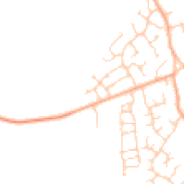 Daytime road noise heatmap for PE28 5BT