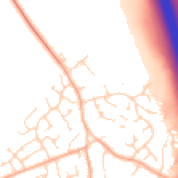Daytime road noise heatmap for PE28 5NR