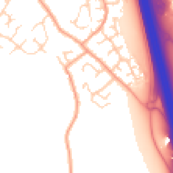 Daytime road noise heatmap for PE28 5PH