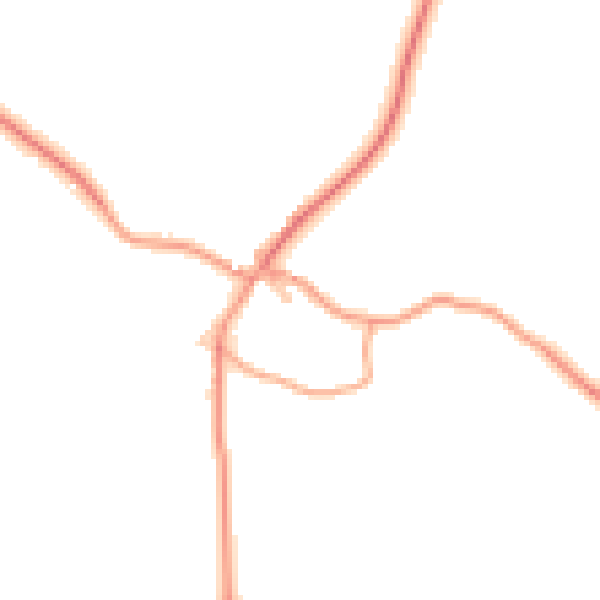 Daytime road noise heatmap for PE28 5PX