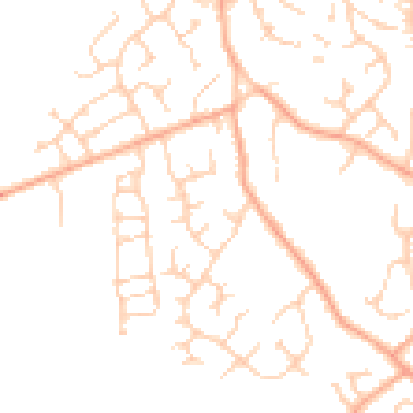 Daytime road noise heatmap for PE28 5SN