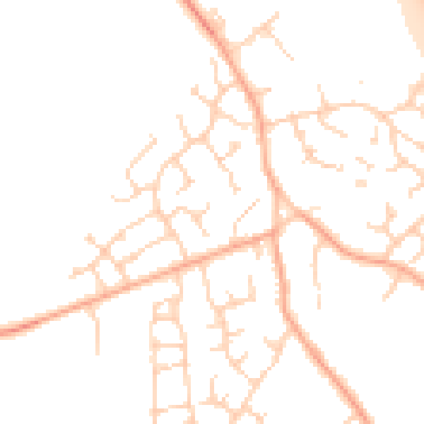Daytime road noise heatmap for PE28 5UG