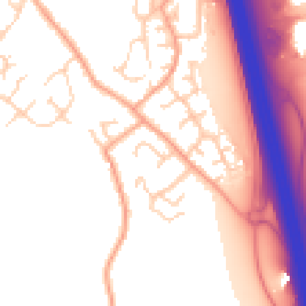Daytime road noise heatmap for PE28 5XB