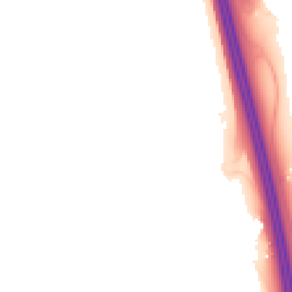 Night-time road noise heatmap for PE28 5XD