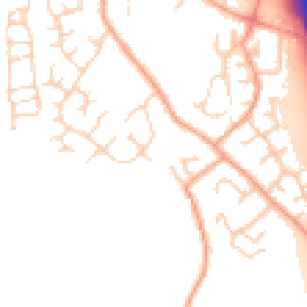 Daytime road noise heatmap for PE28 5XH