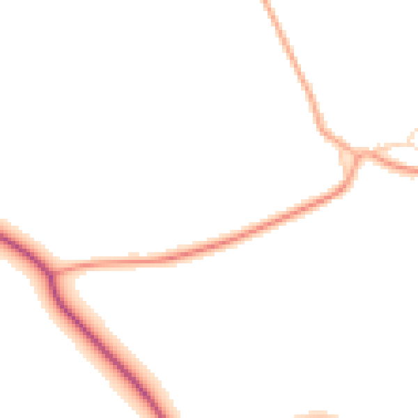 Daytime road noise heatmap for PE28 5YL