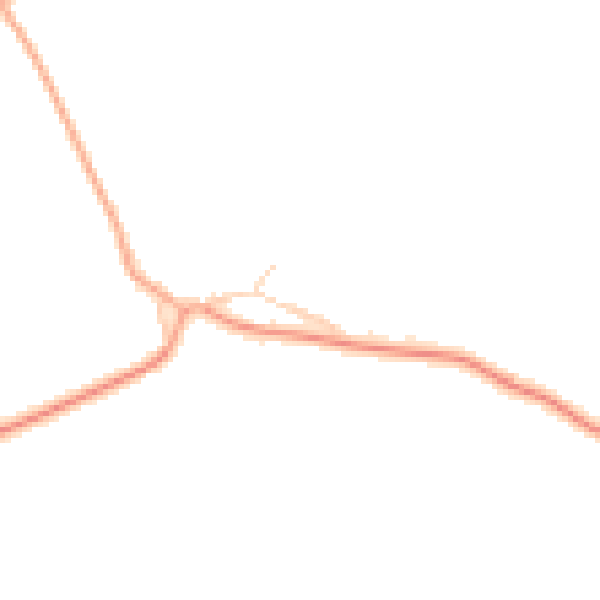 Daytime road noise heatmap for PE28 5YP
