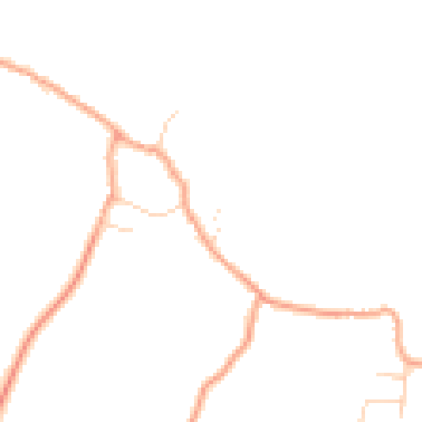 Daytime road noise heatmap for PE28 9AU
