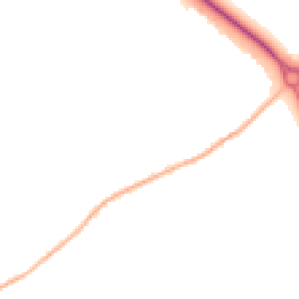 Night-time road noise heatmap for PE29 1AB