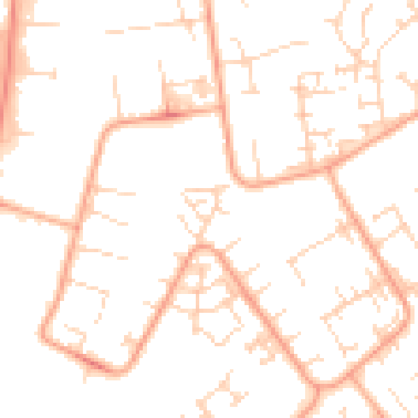 Daytime road noise heatmap for PE29 1AG