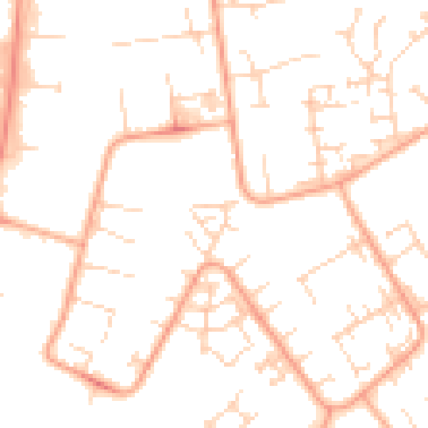 Daytime road noise heatmap for PE29 1AH