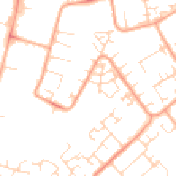 Daytime road noise heatmap for PE29 1AT