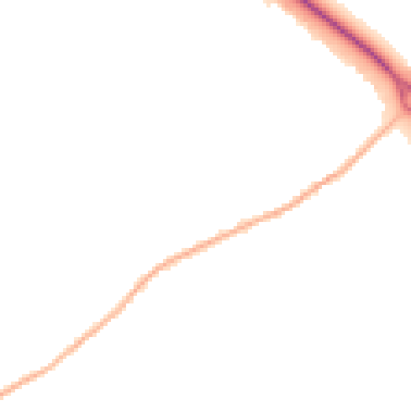 Night-time road noise heatmap for PE29 1AW