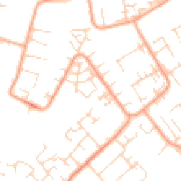 Daytime road noise heatmap for PE29 1DD