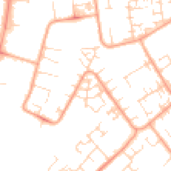 Daytime road noise heatmap for PE29 1DE