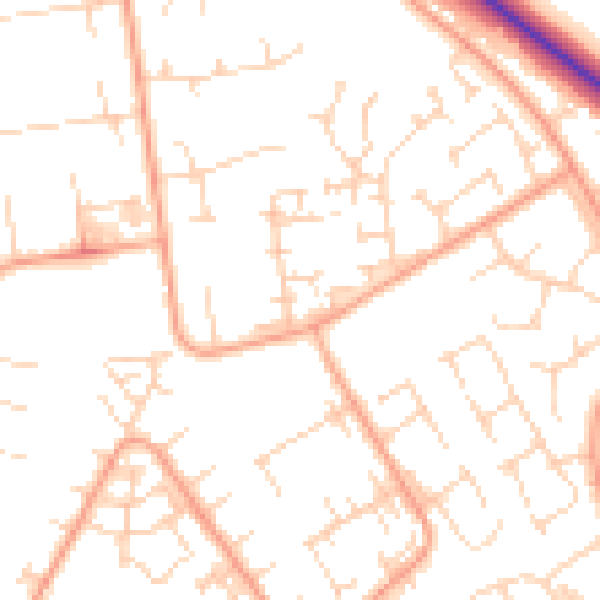 Daytime road noise heatmap for PE29 1GA