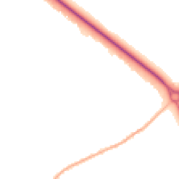 Night-time road noise heatmap for PE29 1LF