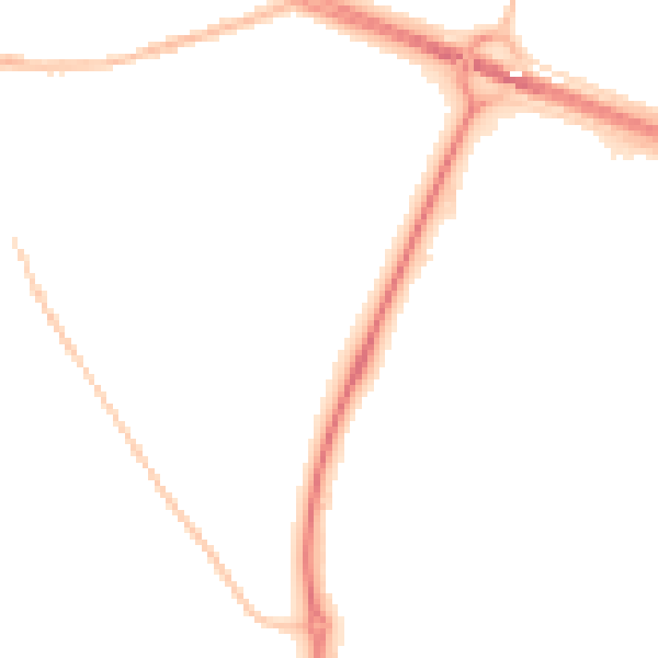 Night-time road noise heatmap for PE29 2DQ